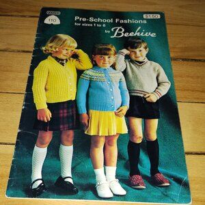 Beehive Patons Pre-School Fashions for sizes 1 to 6 (Beehive Patons #110,1960s)
